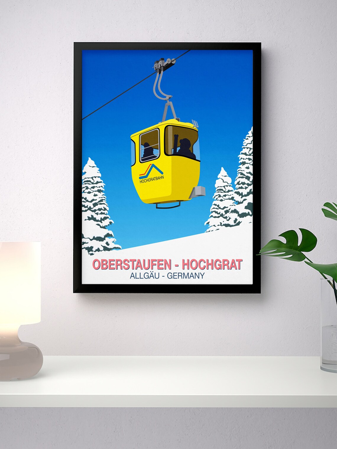 Oberstaufen Hochgrat Ski Resort Travel Poster - Image 2