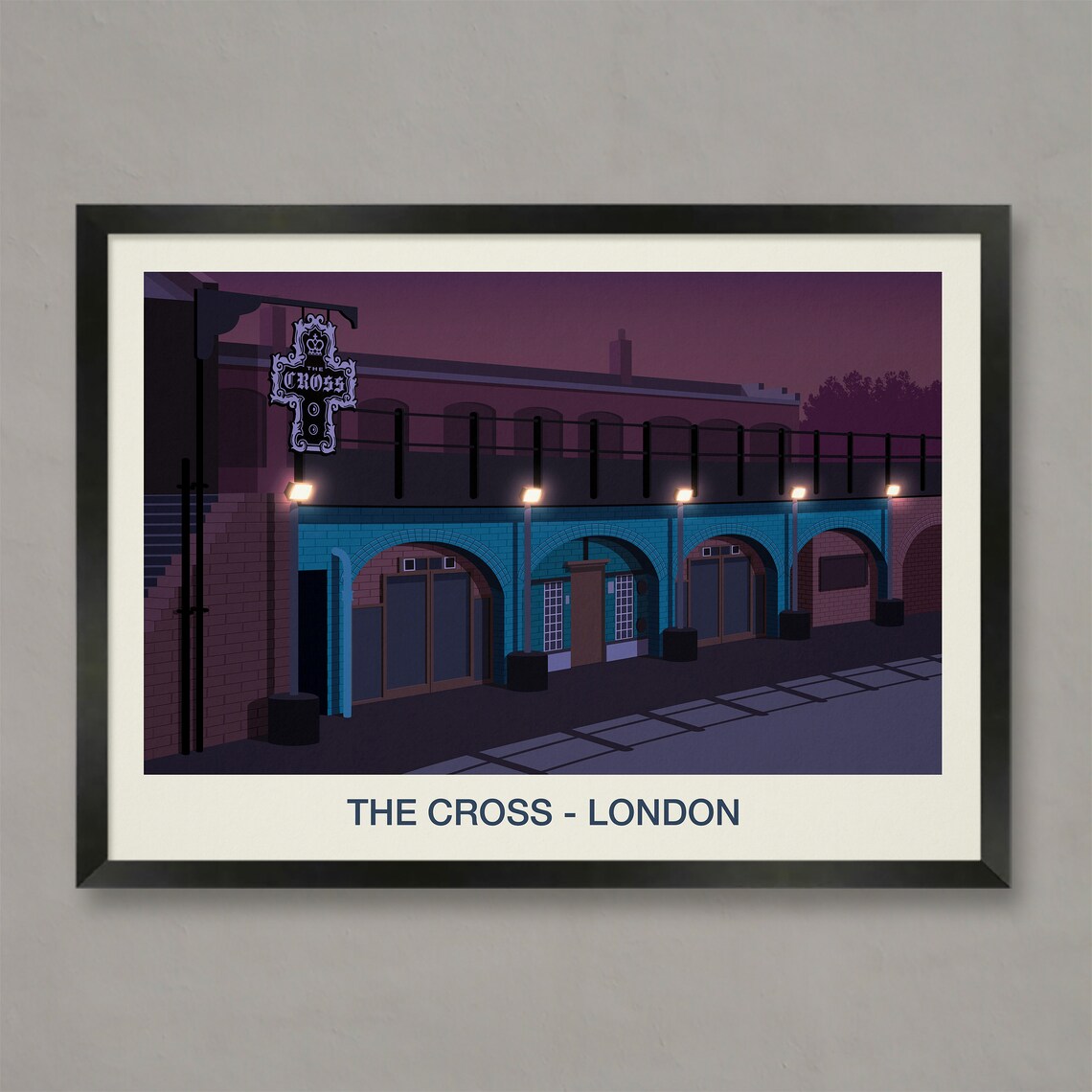 The Cross Nightclub Vintage Travel Poster