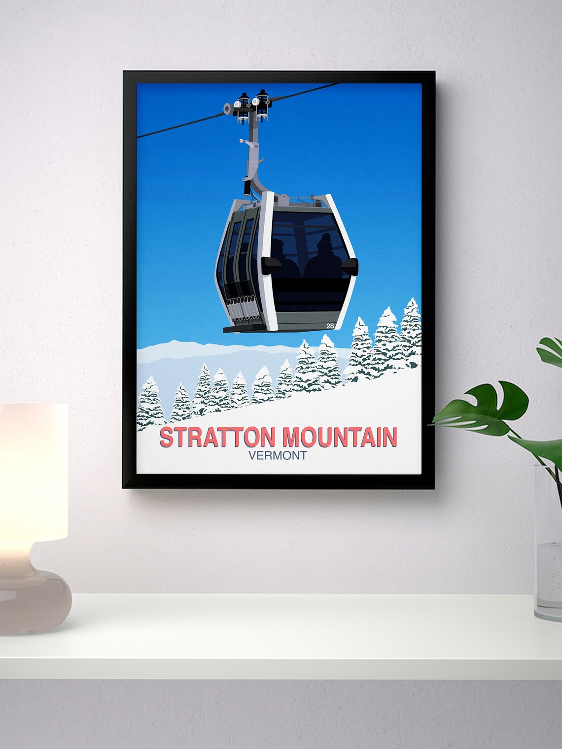 Stratton Mountain Ski Resort Travel Poster Print - Image 4