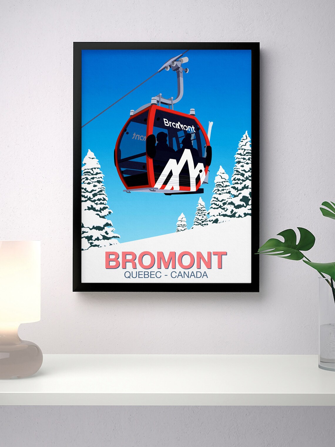 Bromont Ski Resort Poster, Ski Travel Poster - Image 4