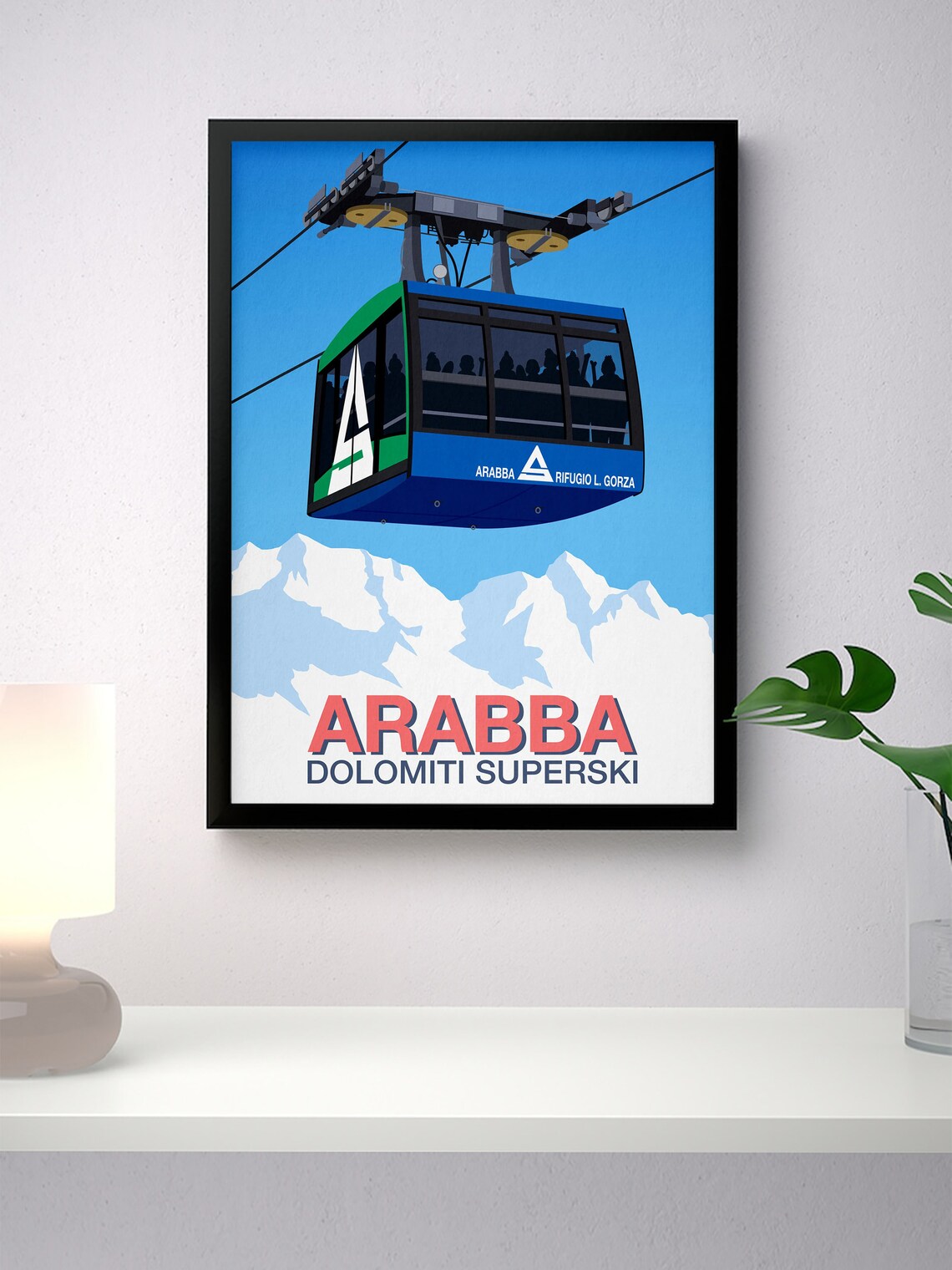 Arabba Ski Resort Poster, Ski Travel Poster - Image 2