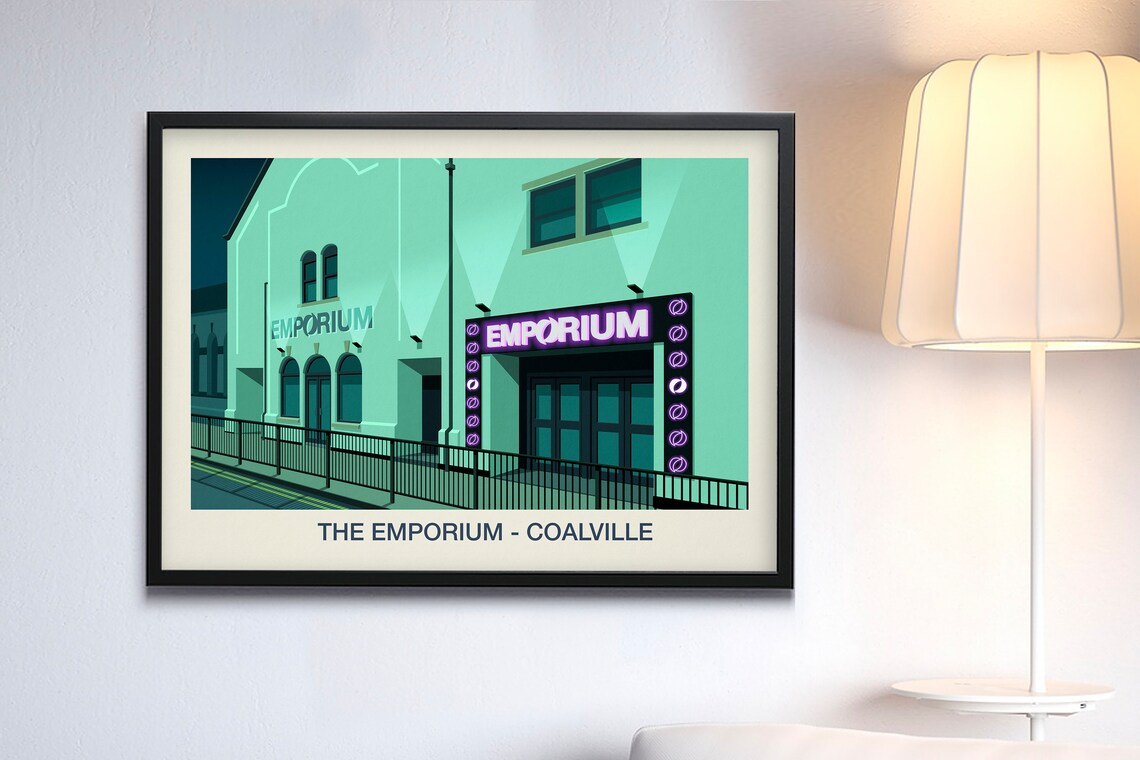 The Emporium Coalville Nightclub Poster Neon Sign Venue Artwork - Image 3