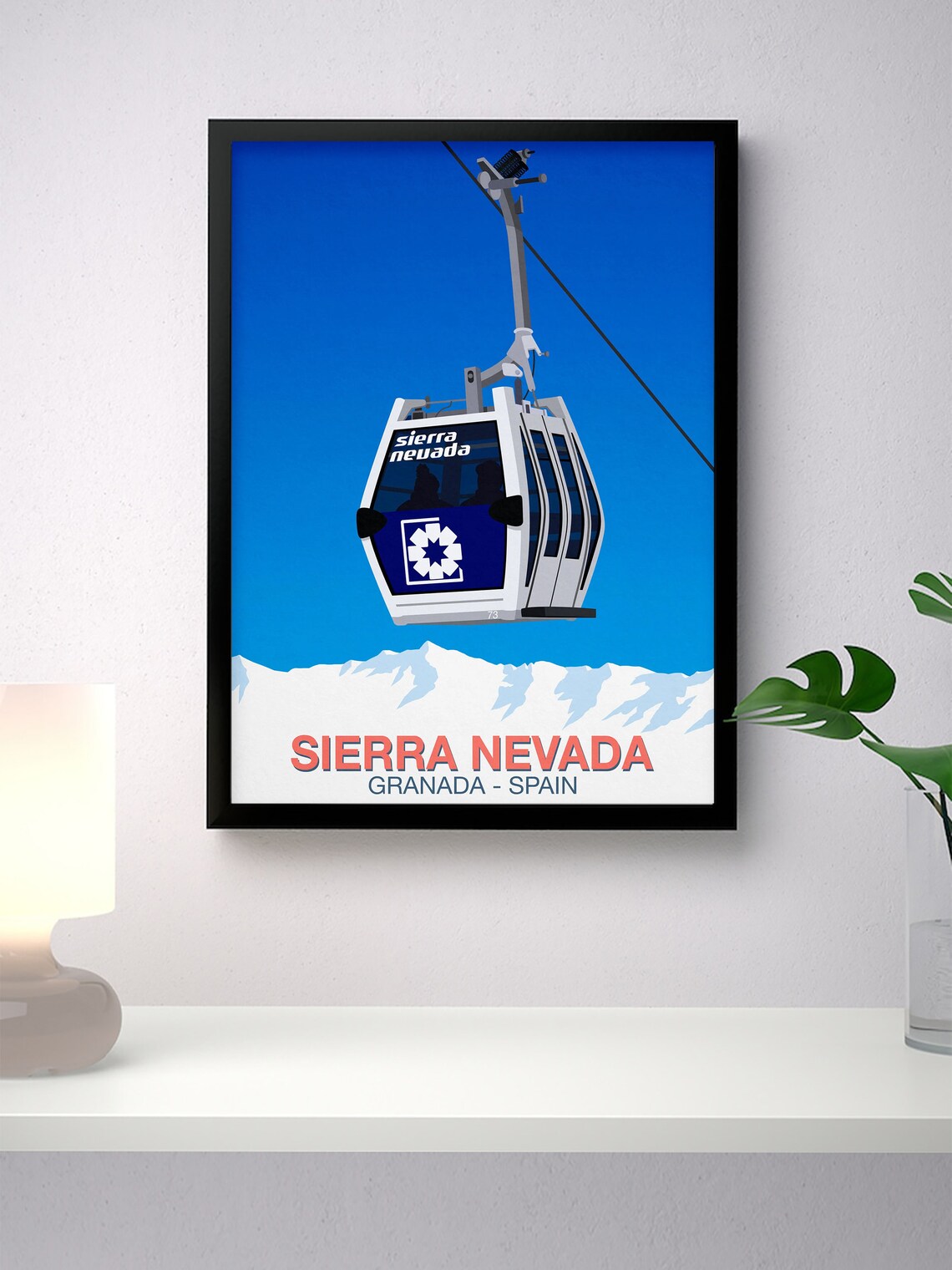 Sierra Nevada Ski Resort Travel Poster Print - Image 4