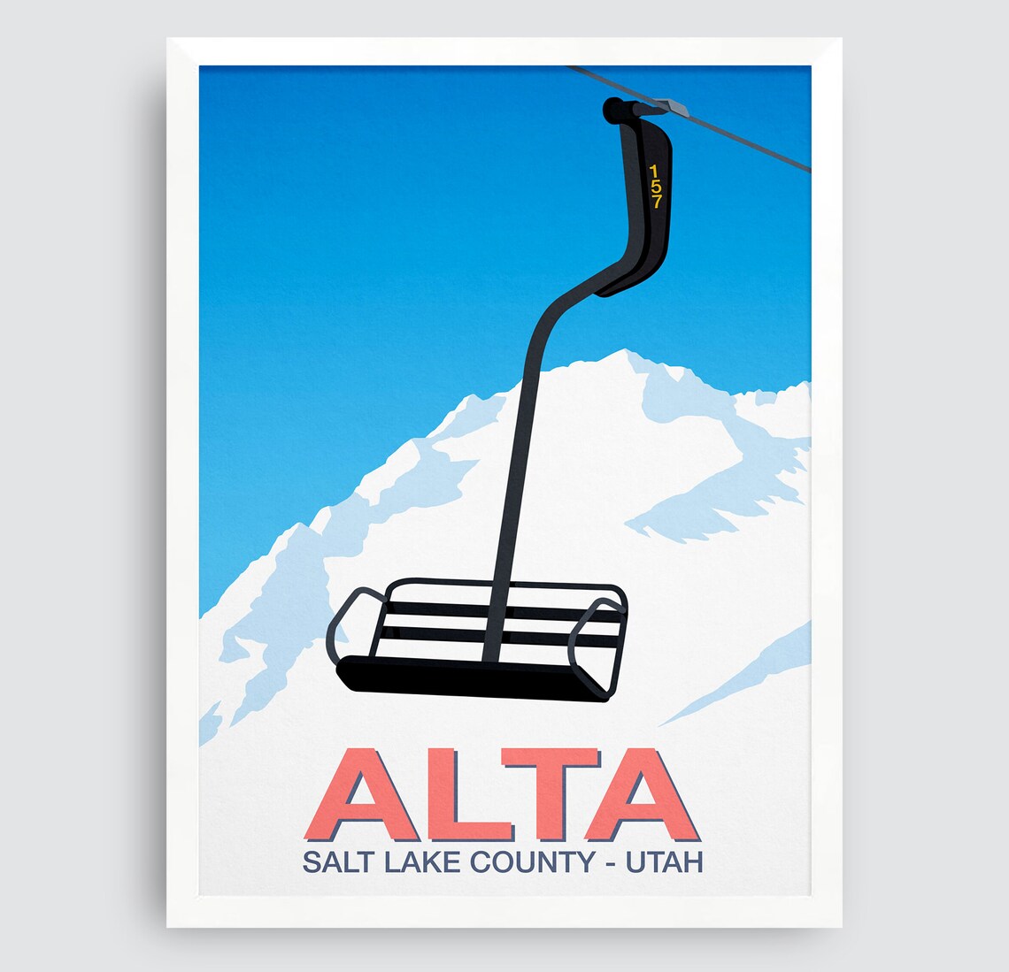 Alta Ski Resort Poster, Ski Resort Travel Poster - Image 3