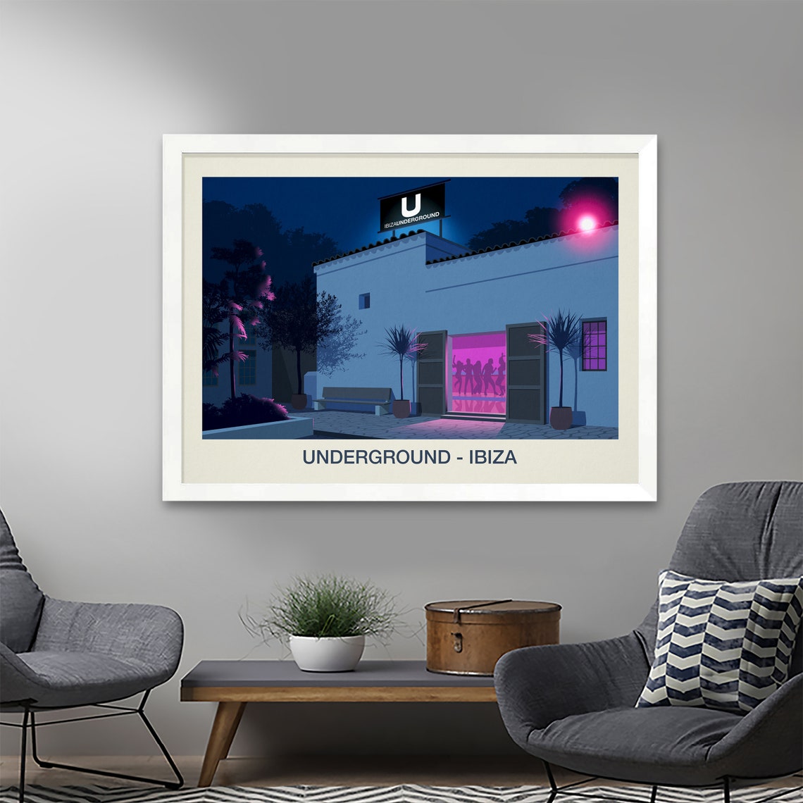 Underground Ibiza Nightclub Neon Electronic Music Venue Wall Art - Image 2