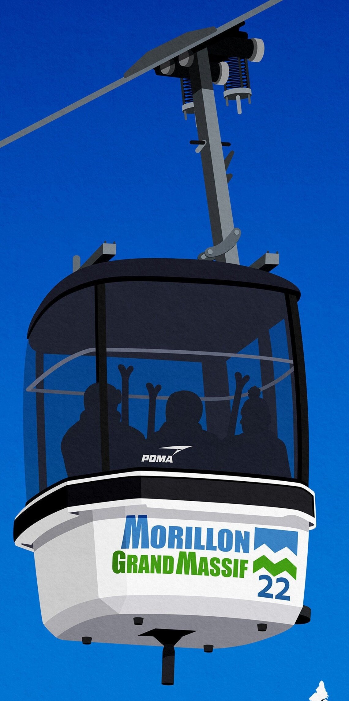 Morillon Ski Resort Travel Poster, Ski Gift - Image 2