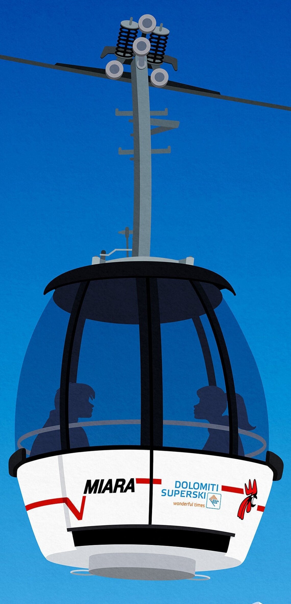 Kronplatz Ski Resort Travel Poster, Ski Print - Image 2