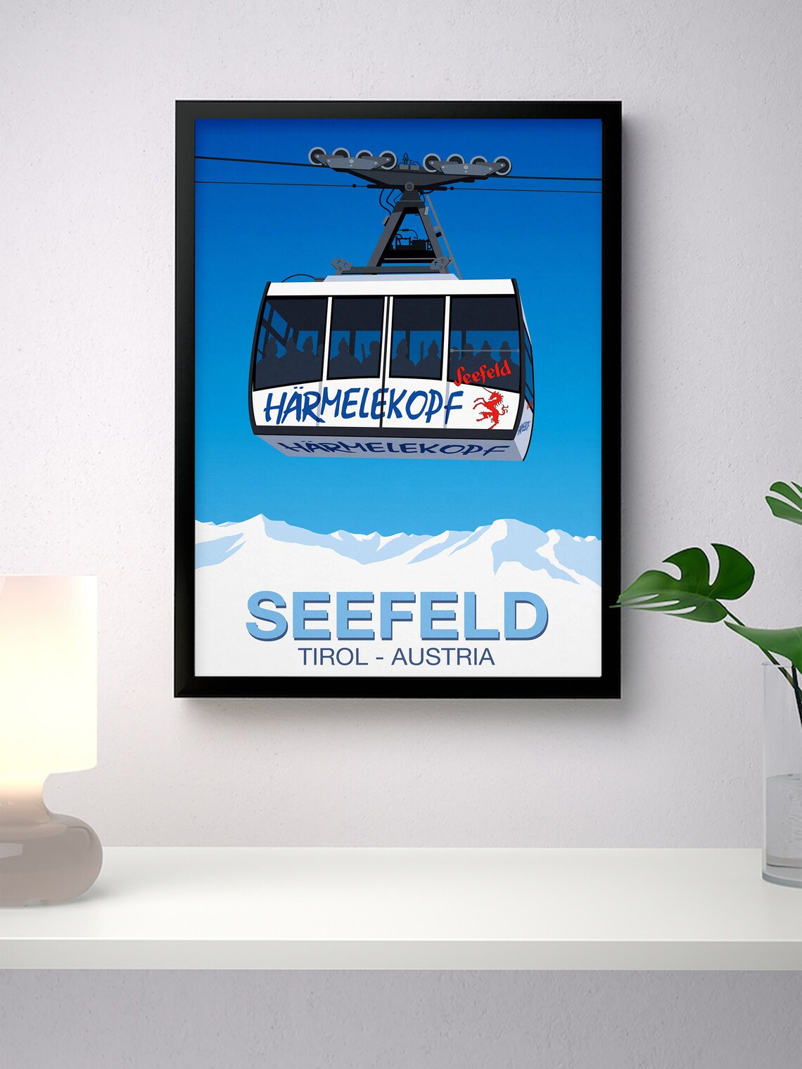 Seefeld Ski Resort Travel Poster, Ski Print - Image 4