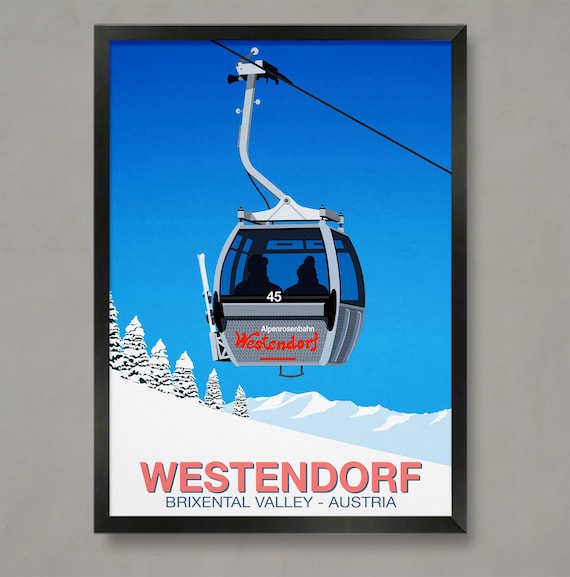 Westendorf Ski Resort Travel Poster