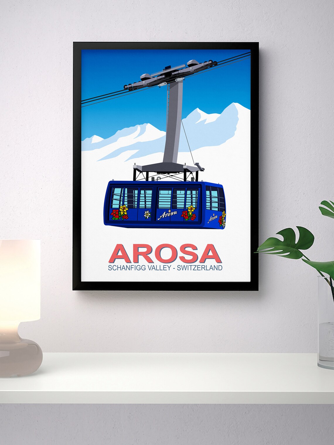 Arosa Ski Resort Poster, Ski Travel Poster - Image 4