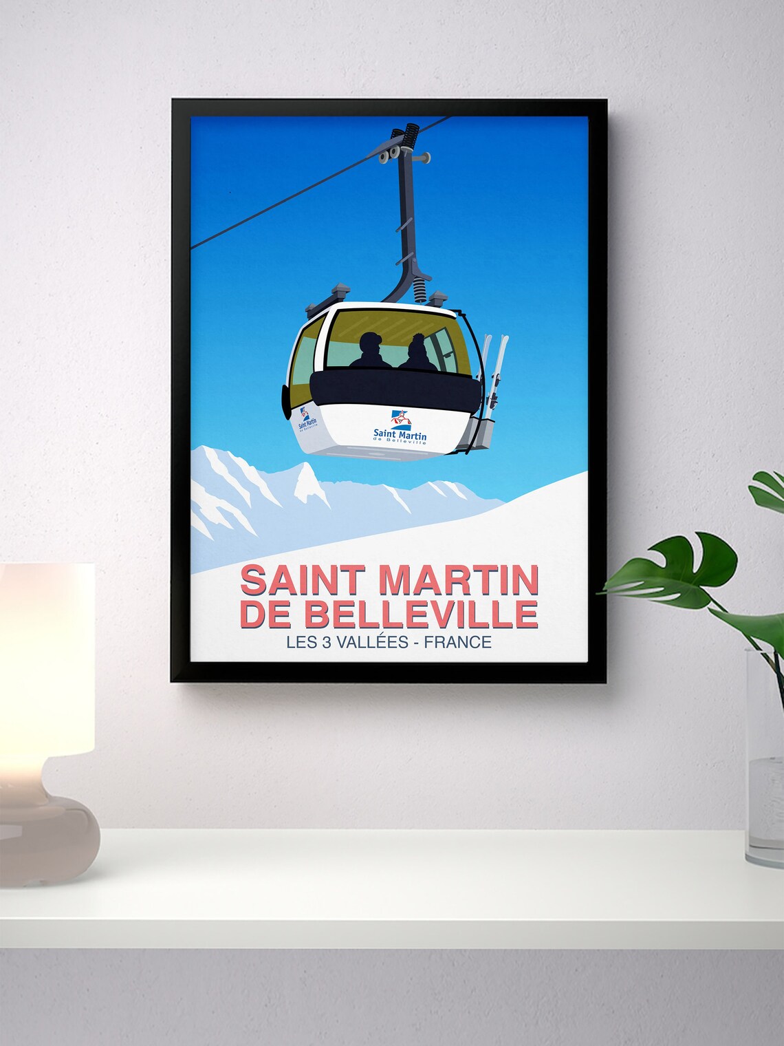Saint Martin De Belleville Ski Resort Travel Poster - Image 4