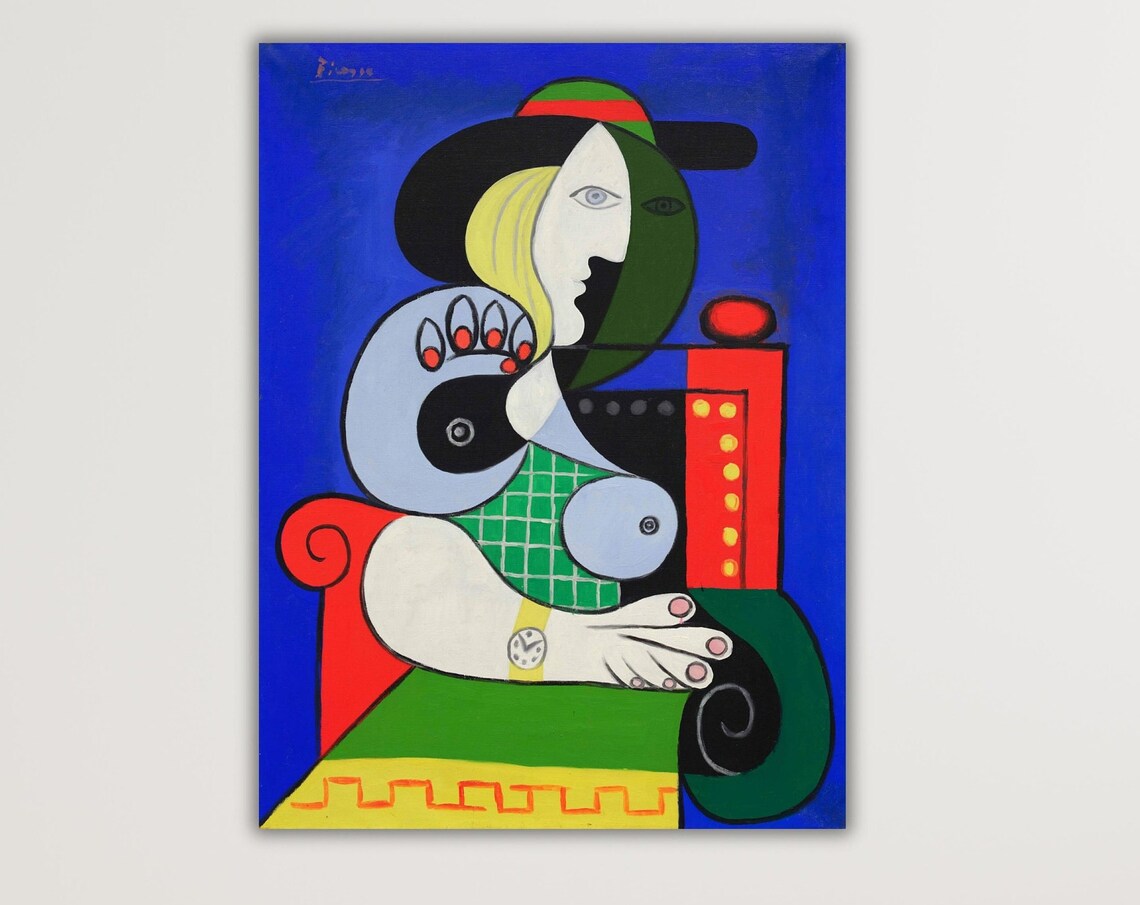 Picasso Portrait Art Pablo Picasso Femme A La Montre Ready To Hang Home Decor Modern Fine Art Print Art Picasso Art Gallery