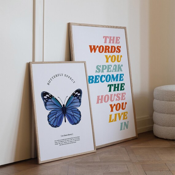 The Words You Speak Become the House You Live In Colorful Poster