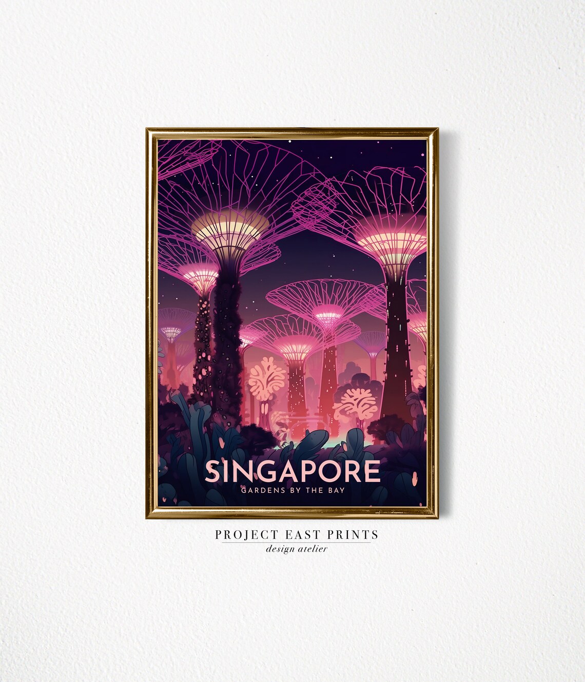 Gardens By The Bay Singapore Travel Poster Art Print