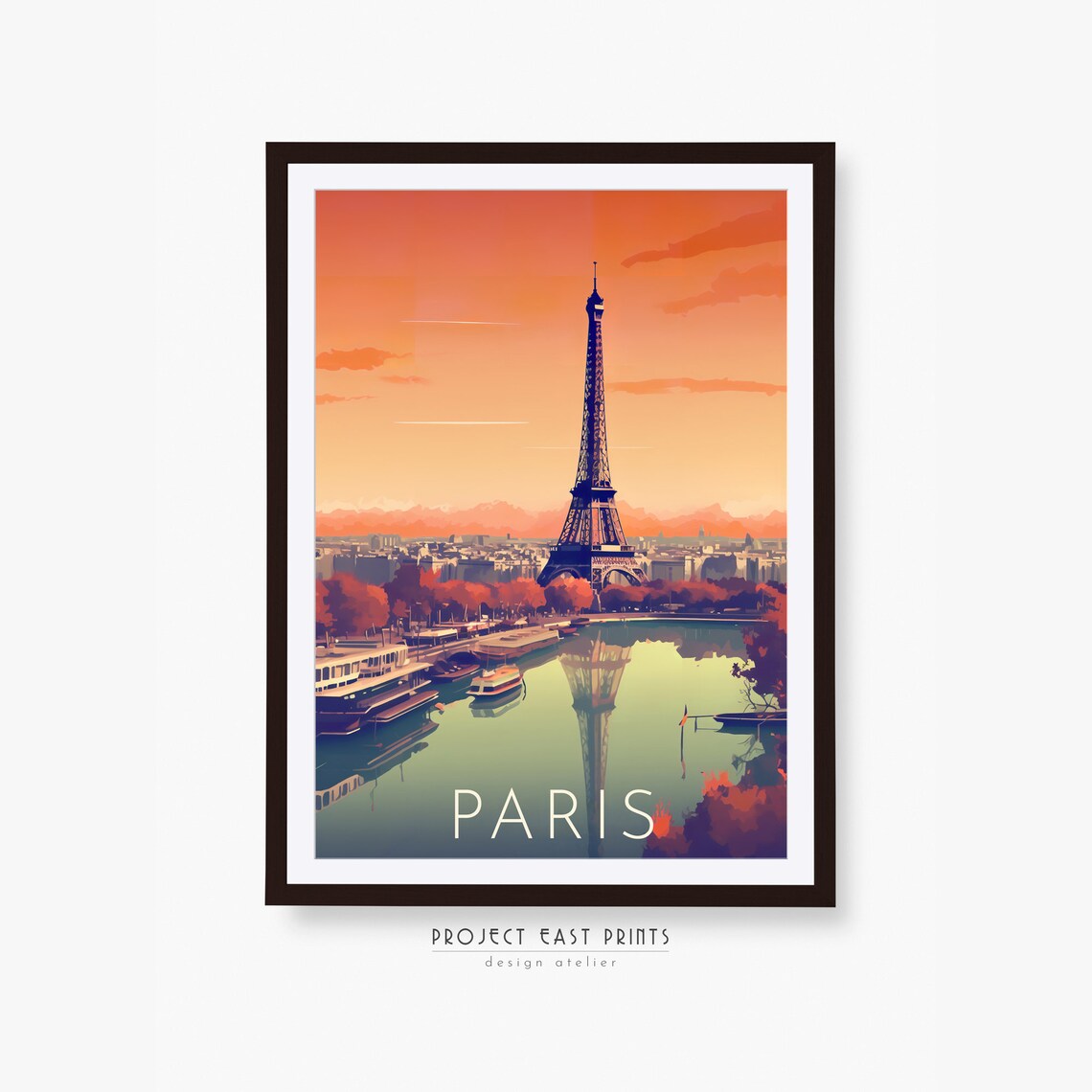 Paris Retro Travel Poster, France Art Print - Image 2