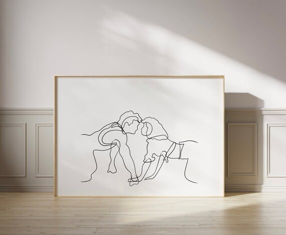 Dirty Dancing Famous Lift Couple One Line Minimalist Art Poster