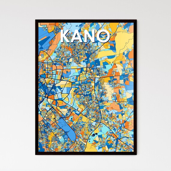 Kano Nigeria Historic City Vibrant Modern Map Artwork Poster