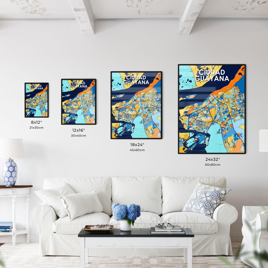 Ciudad Guayana Venezuela Colorful Modern City Street Map Travel Decor Poster - Image 3