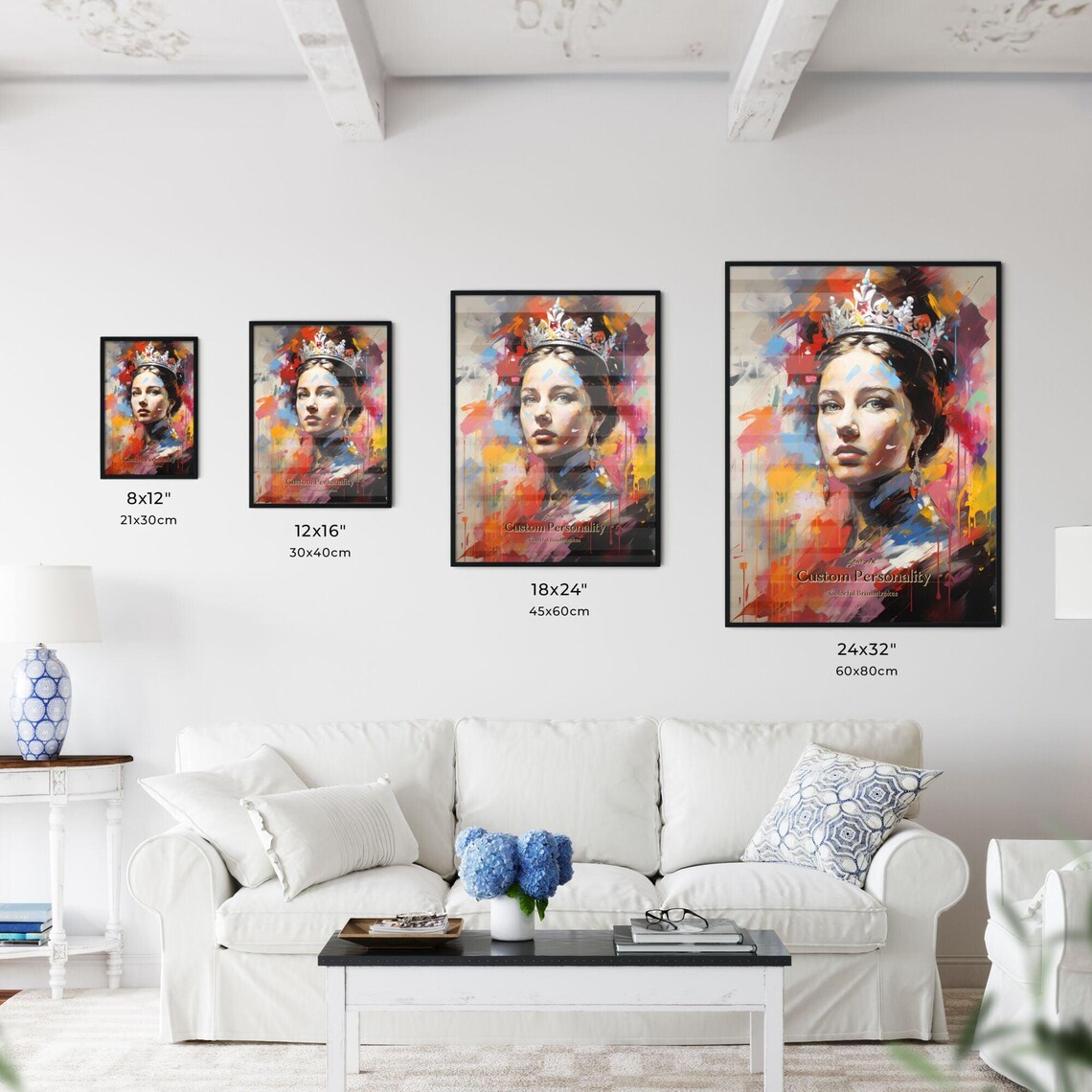 Custom Portrait Painting Colorful Brushstroke Personal Art Poster - Image 3