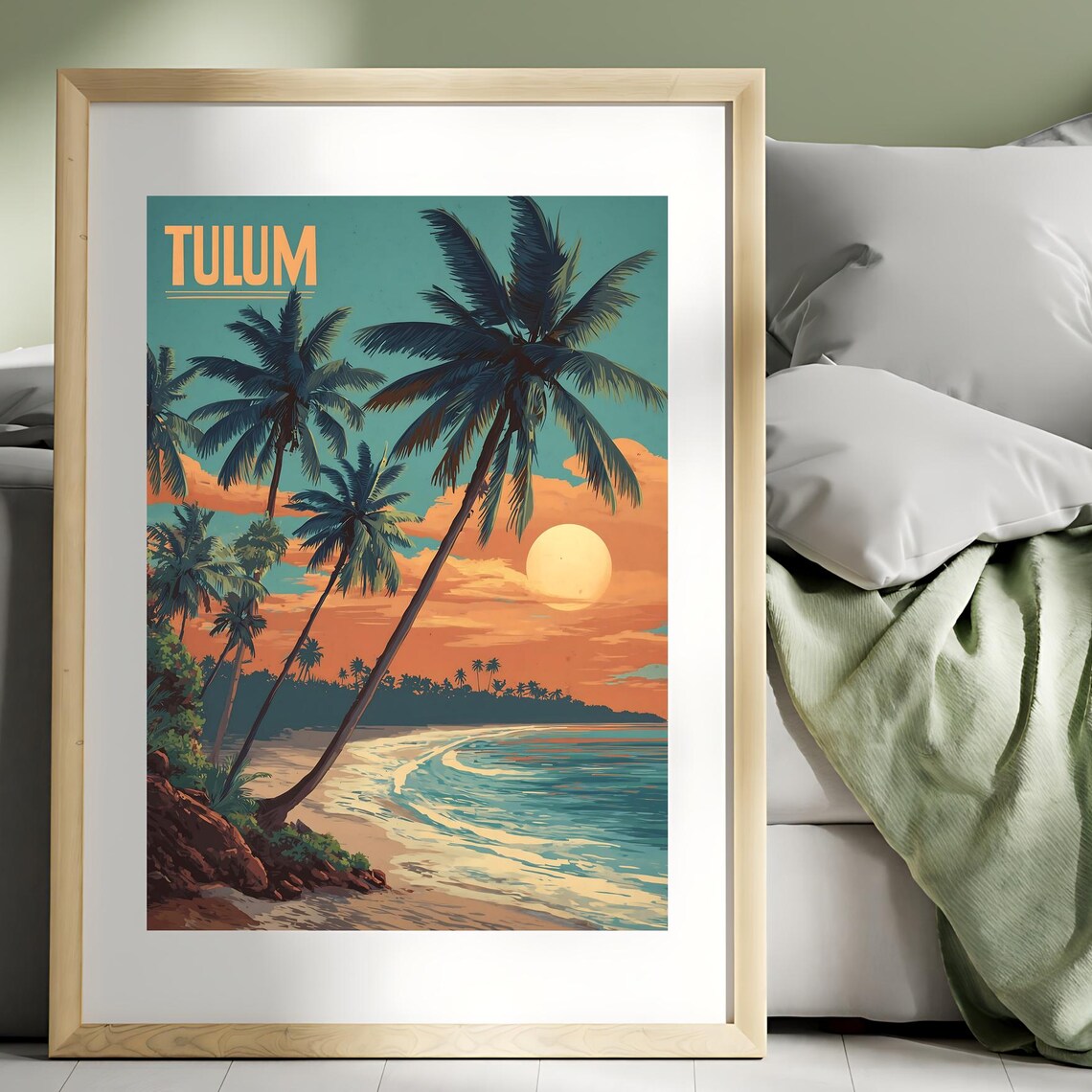 Tulum Vintage Travel Poster, Retro Poster Print