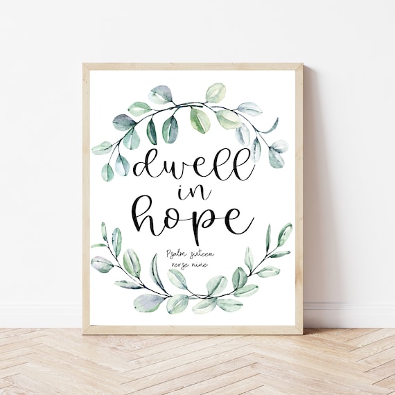 New Beginnings Gift Divorced Gifts For Her Dwell In Hope Psalm 169 Christian Encouragement Bible Verse Wall Art Clean Slate