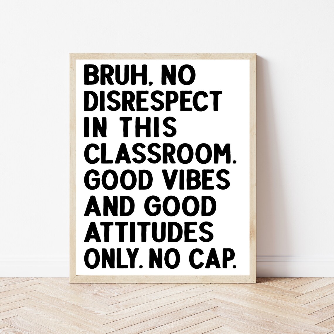 High School Math Rules Expectations Classroom Art Print