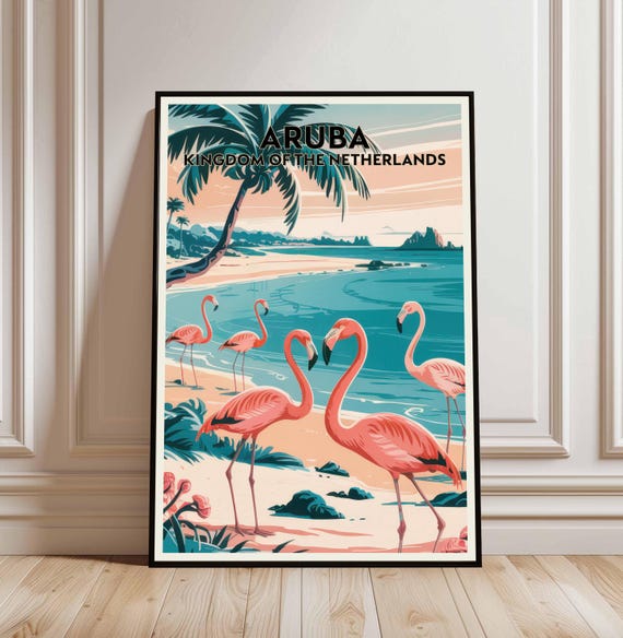 Aruba Print Travel Poster Wall Art Photo Printing Caribbean