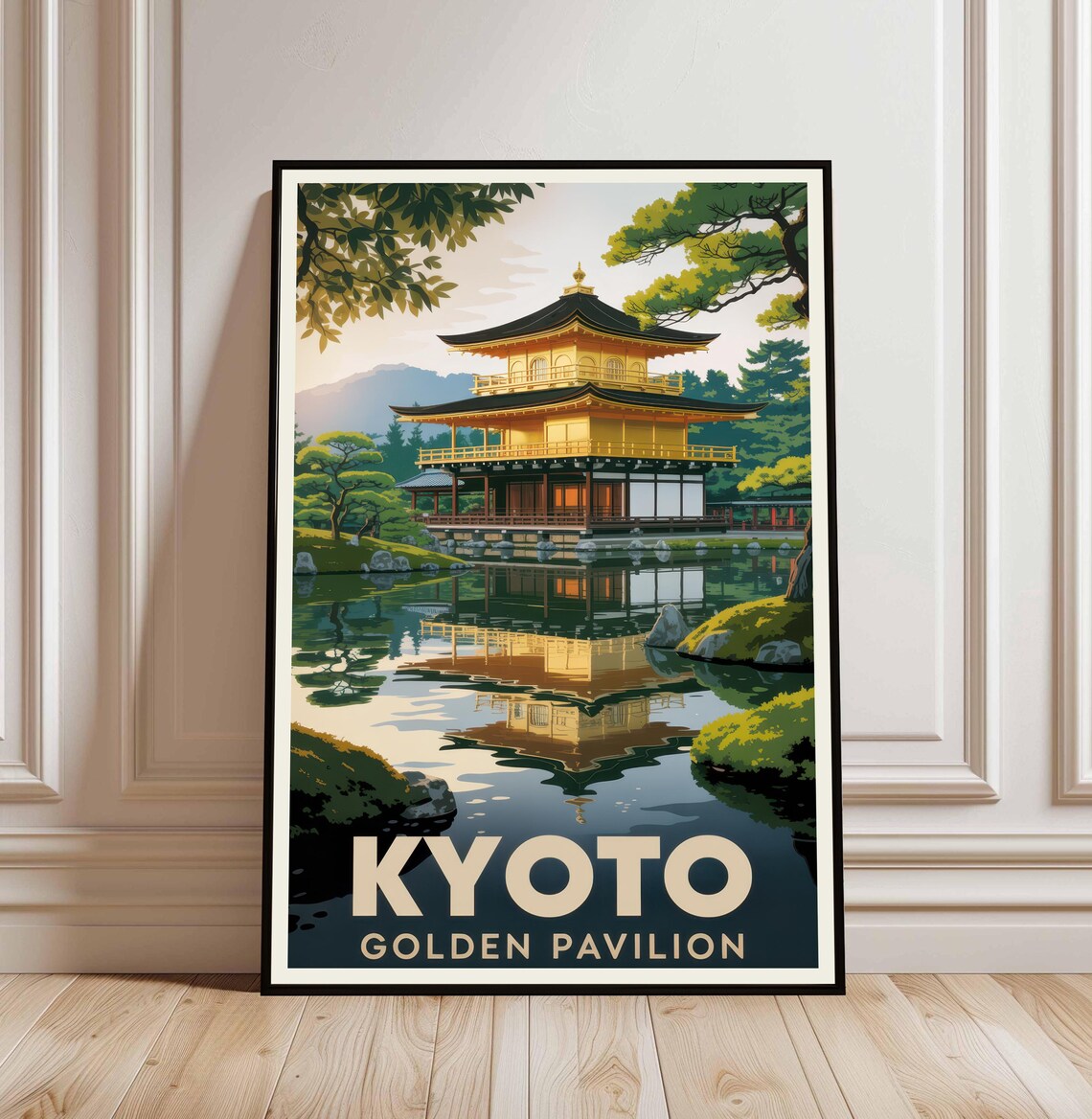 Kyoto Golden Pavilion Travel Poster