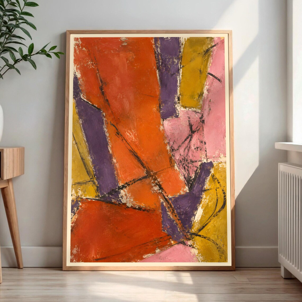 Abstract Art Print, Bold Blocks Modern Decor