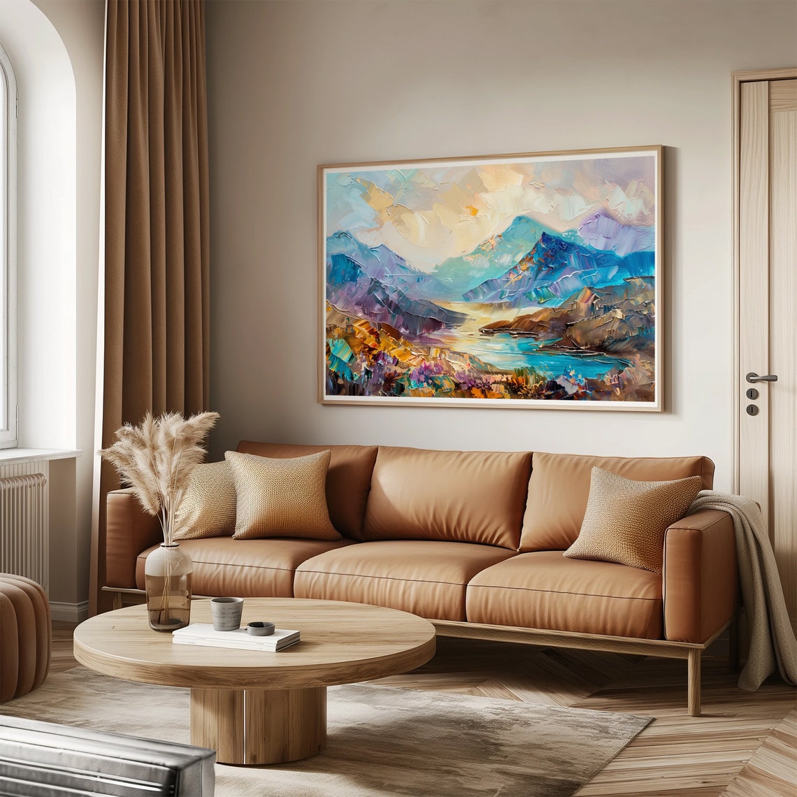 Abstract Mountains Modern Abstract Painting Wall Art Print Frame Tv Art Tv - Image 4