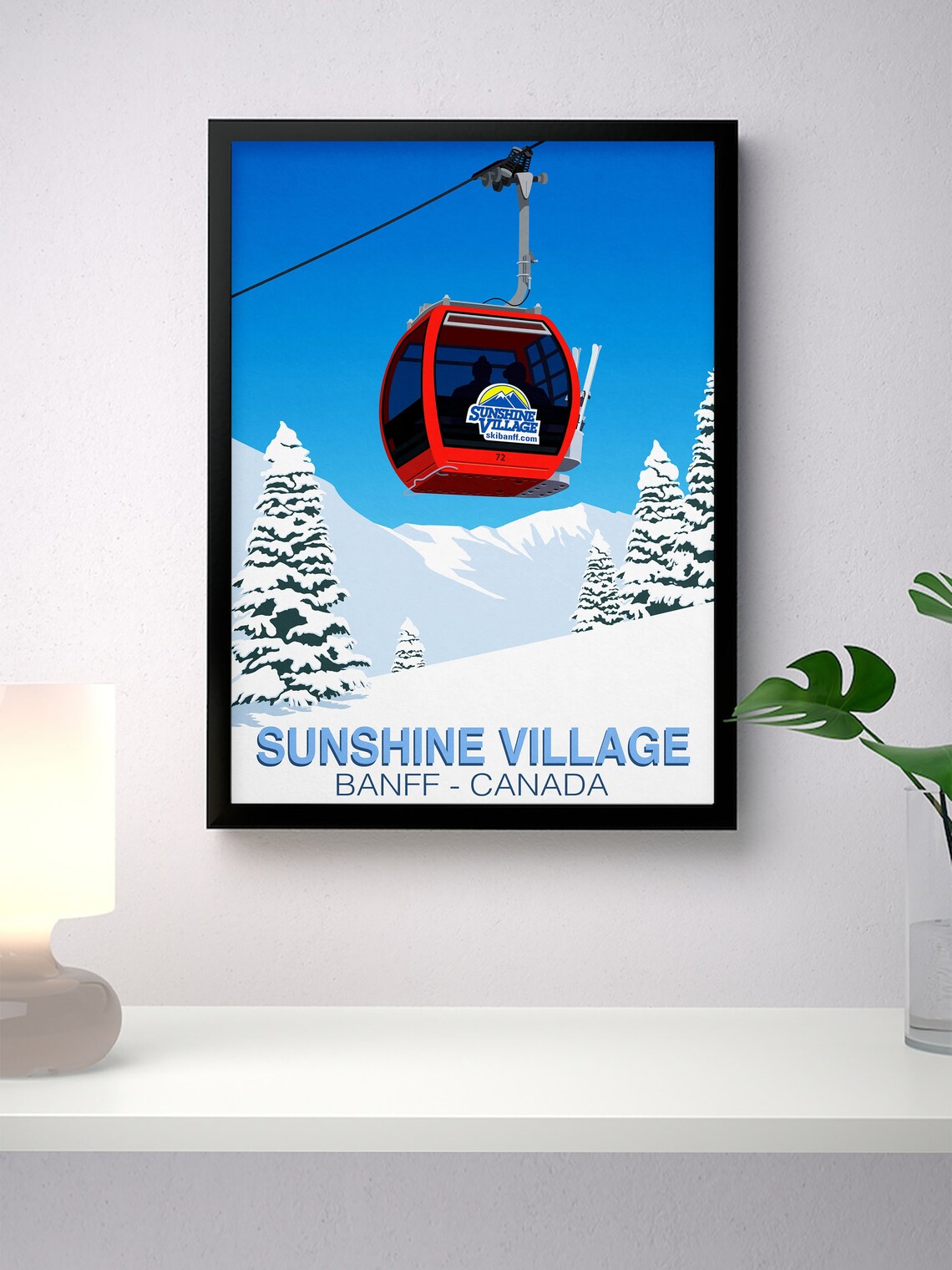 Sunshine Village Ski Resort Travel Poster - Image 4