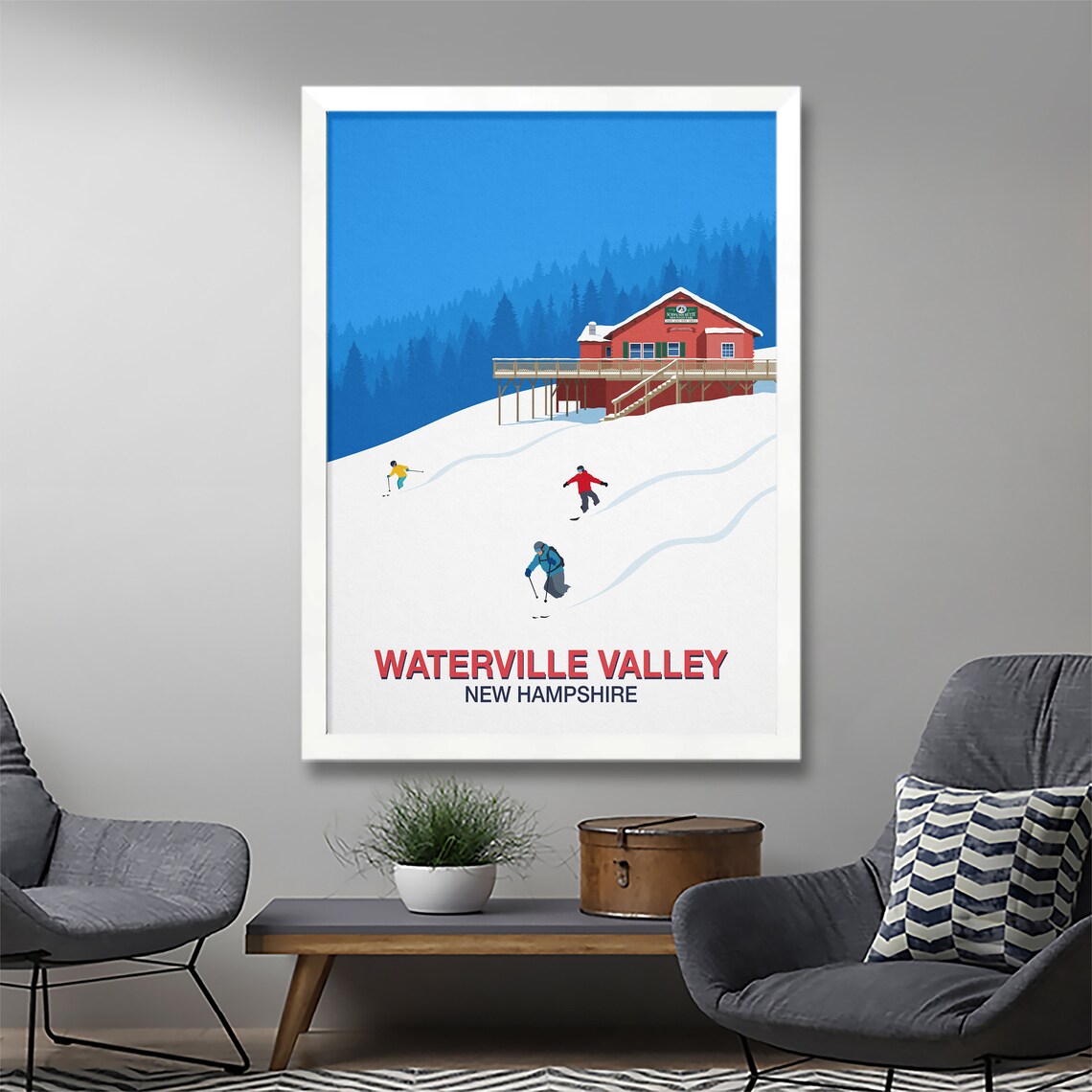 Waterville Valley Ski Resort Travel Poster - Image 3