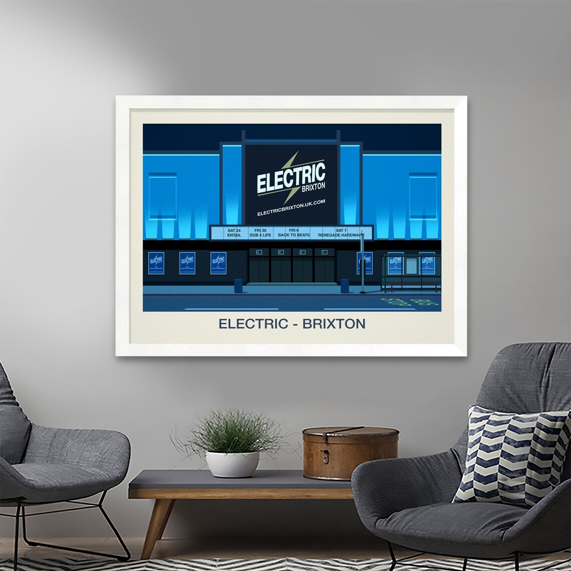 Electric Brixton Nightclub Poster Lightning Logo Marquee Venue Art - Image 2
