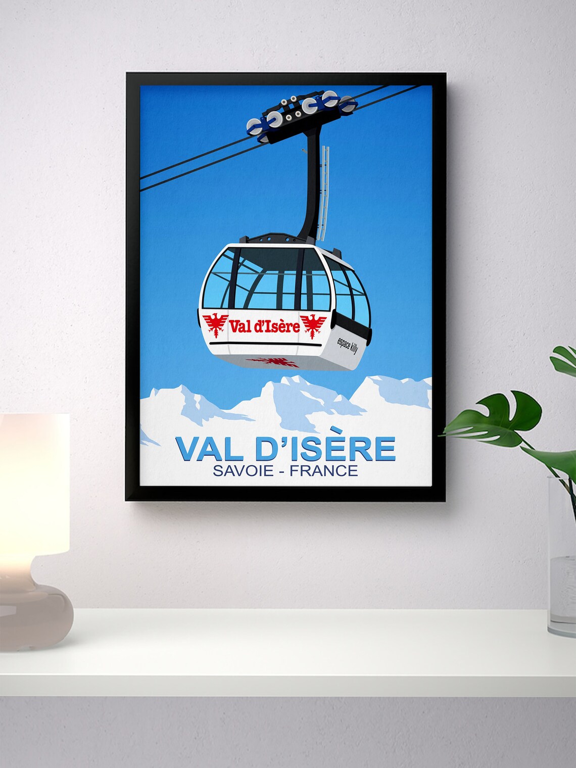 Val Disere Ski Resort Gondola Travel Poster - Image 4