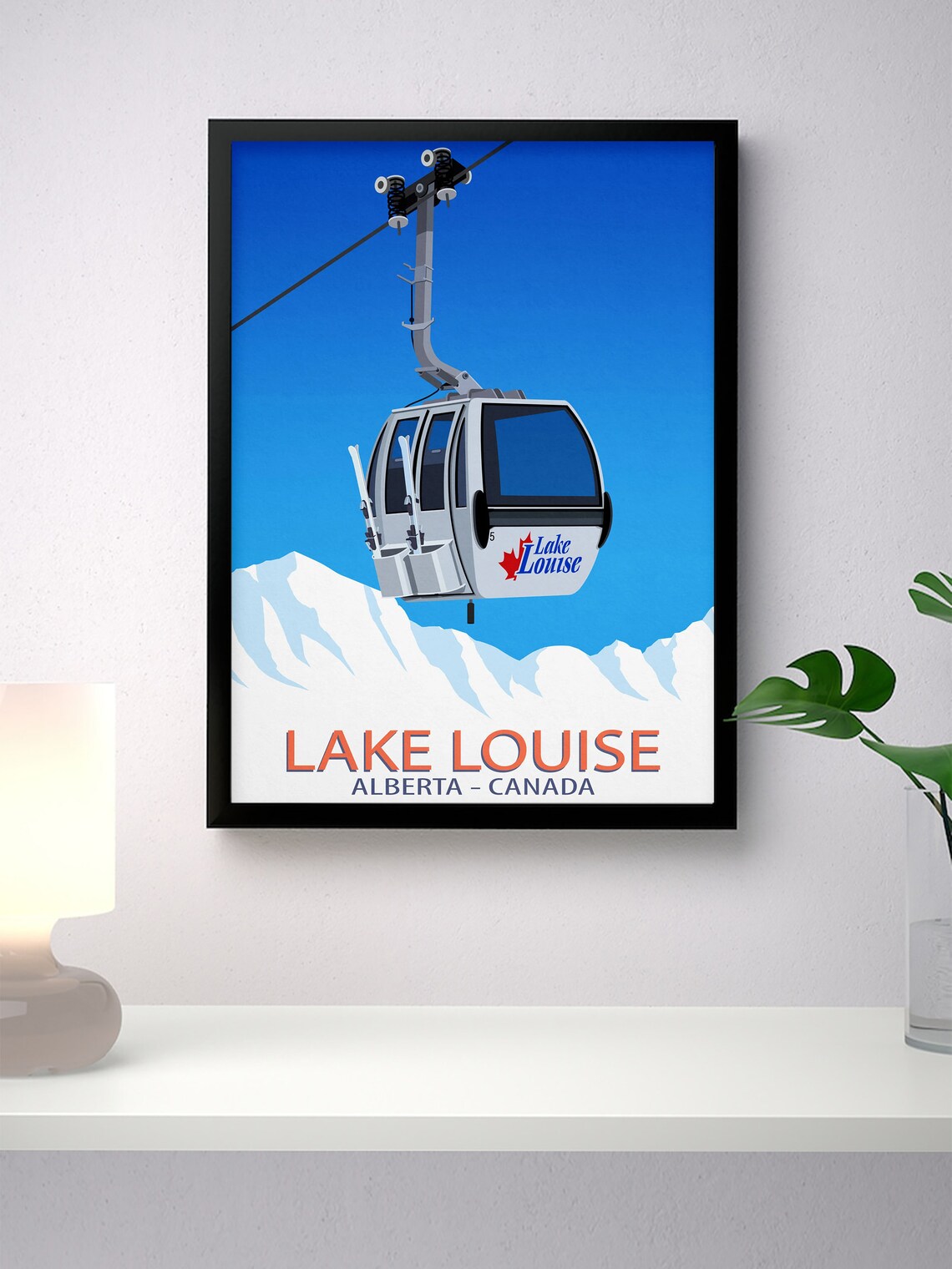 Lake Louise Ski Resort Travel Poster, Ski Gifts - Image 4