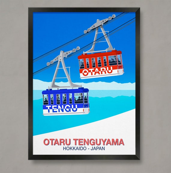 Otaru Tenguyama Ski Resort Poster Ski Resort Poster Ski Print Snowboard Poster Ski Gifts Ski Poster