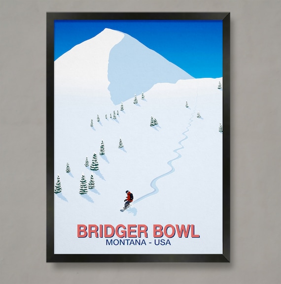 Bridger Bowl Snowboarder Travel Poster