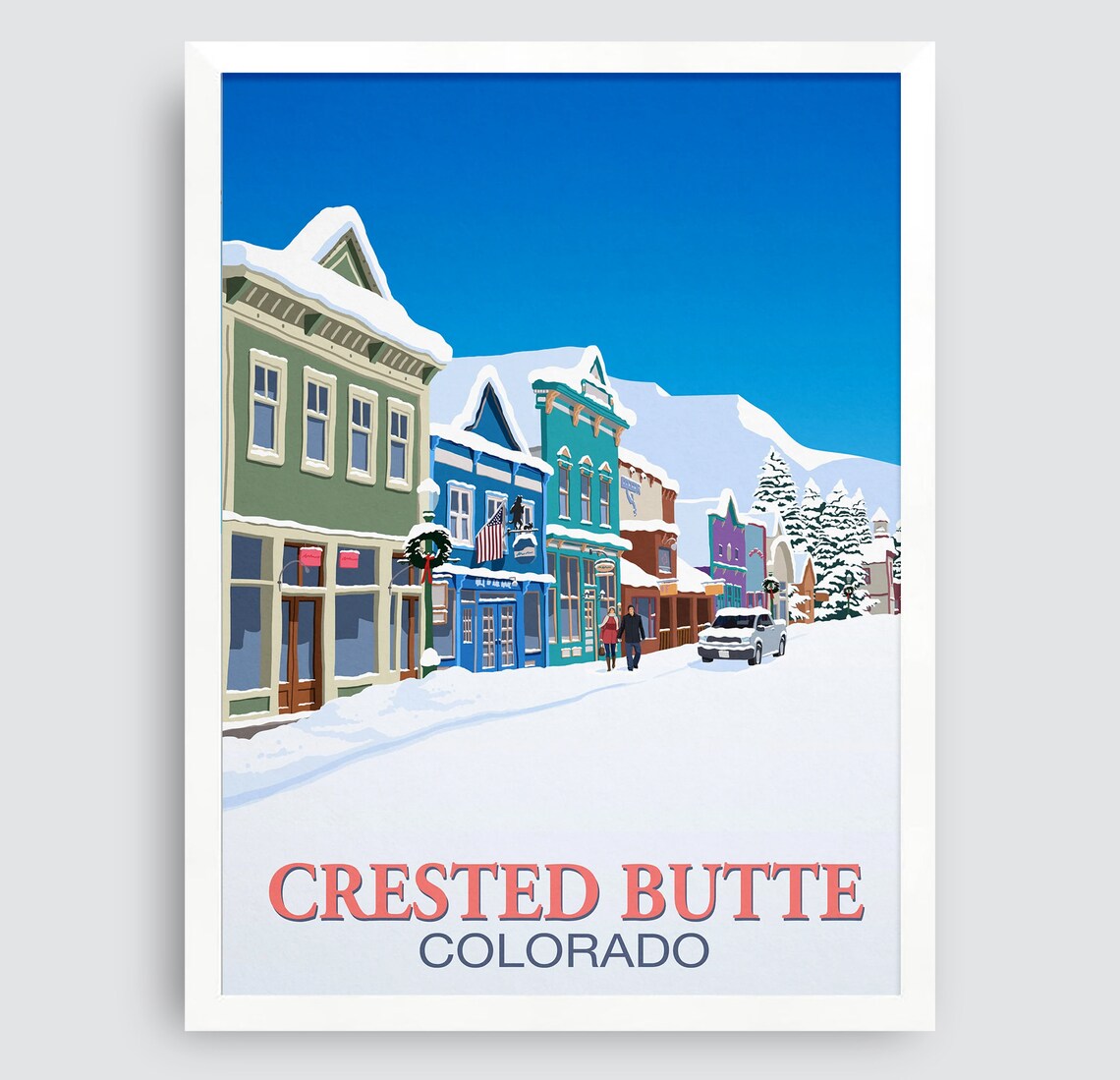 Crested Butte Ski Resort Travel Poster - Image 3