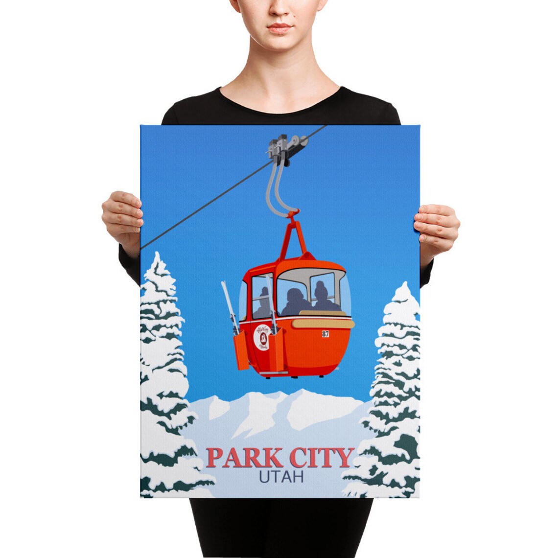 Park City Travel Poster, City Skyline Wall Art Print - Image 3