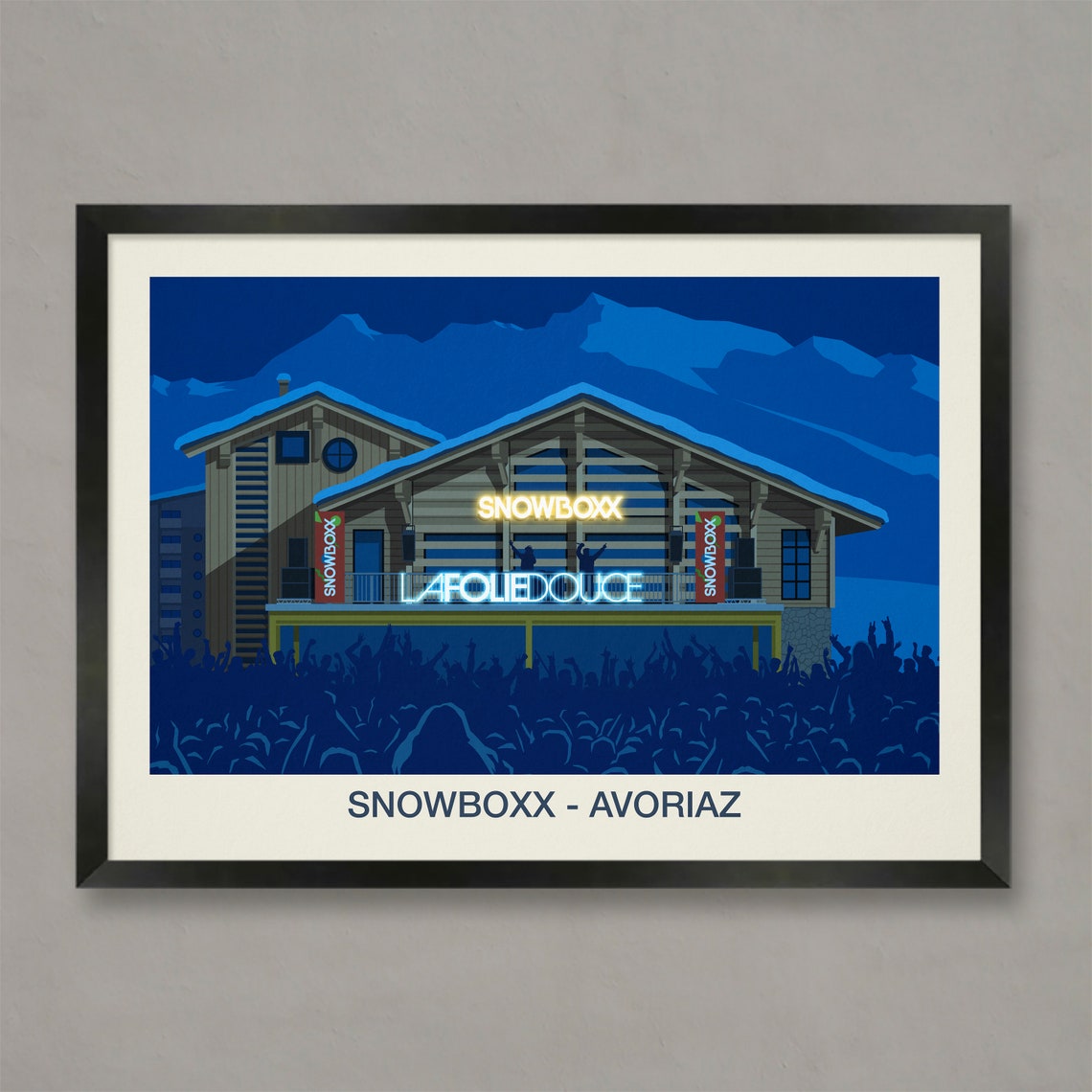 Snowboxx Festival Poster Snowboxx Poster Snowboxx Festival Avoriaz Snowboxx Festival Print Snowboxx Festival Snowboxx Print