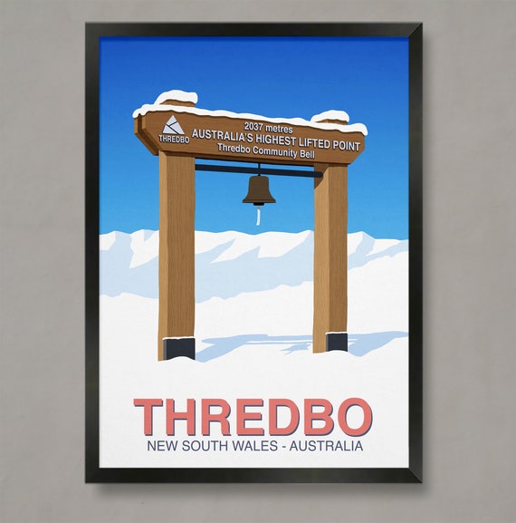 Thredbo Ski Resort Poster Ski Resort Poster Ski Print Snowboard Poster Ski Gifts Ski Poster