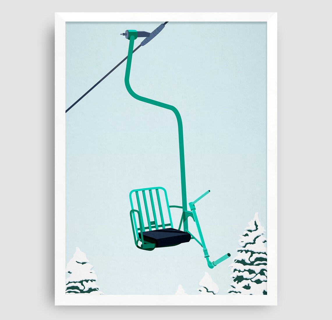 Mad River Glen Ski Resort Travel Poster - Image 3