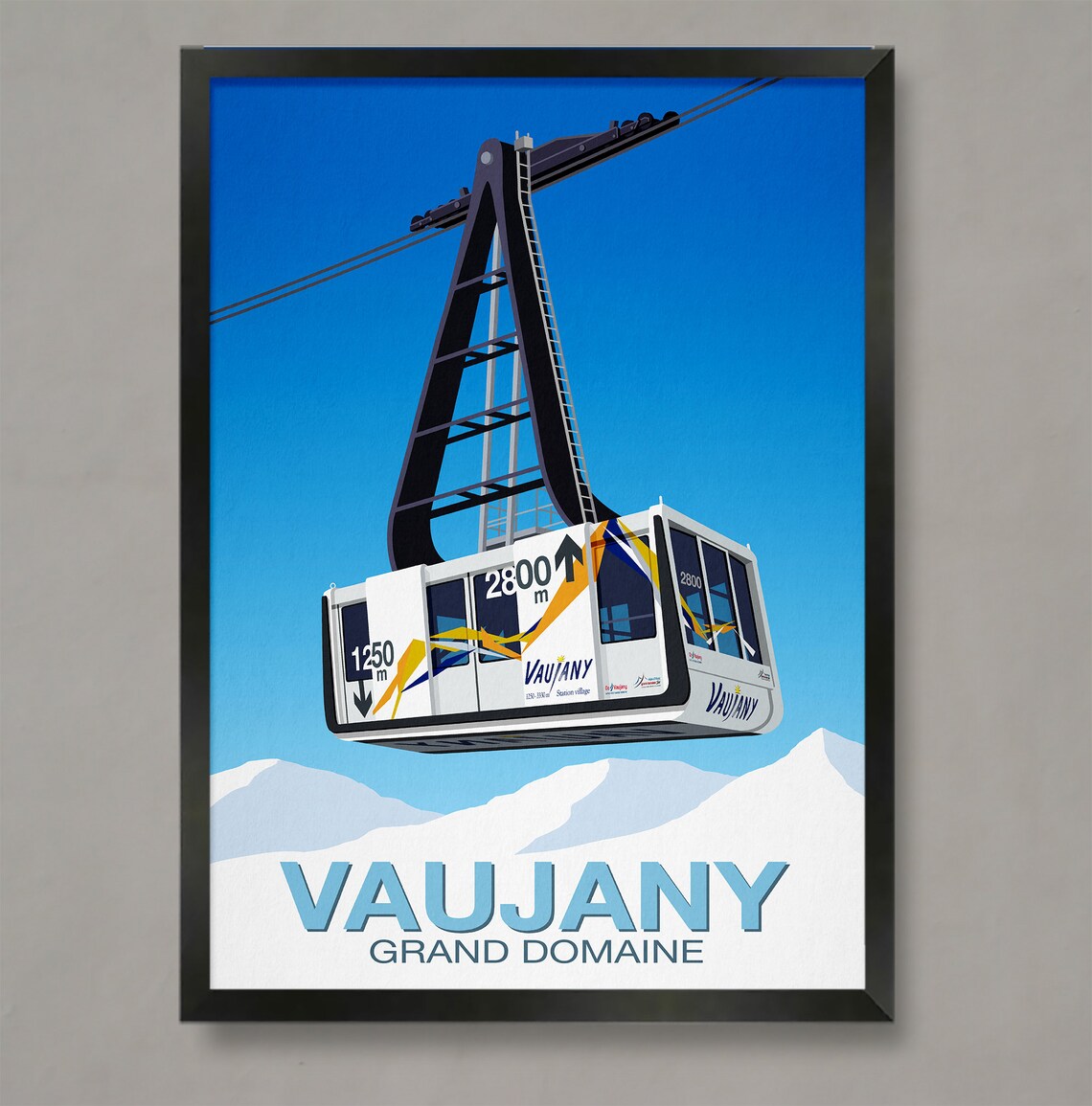 Vaujany Ski Resort Travel Poster
