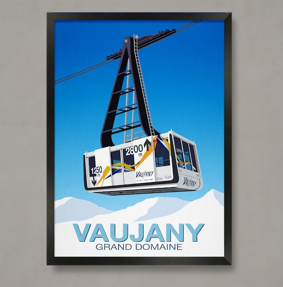 Vaujany Ski Resort Travel Poster