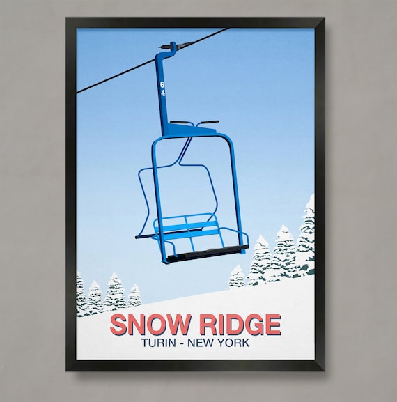 Snow Ridge Ski Resort Travel Poster