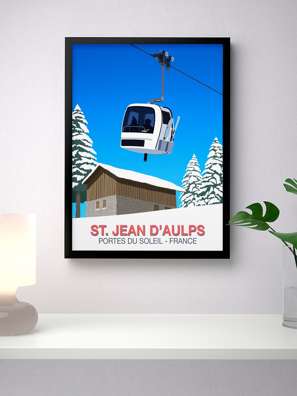 Saint Jean Daulps Ski Resort Travel Poster - Image 2