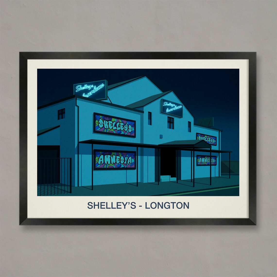 Shelleys Nightclub Stoke Travel Poster