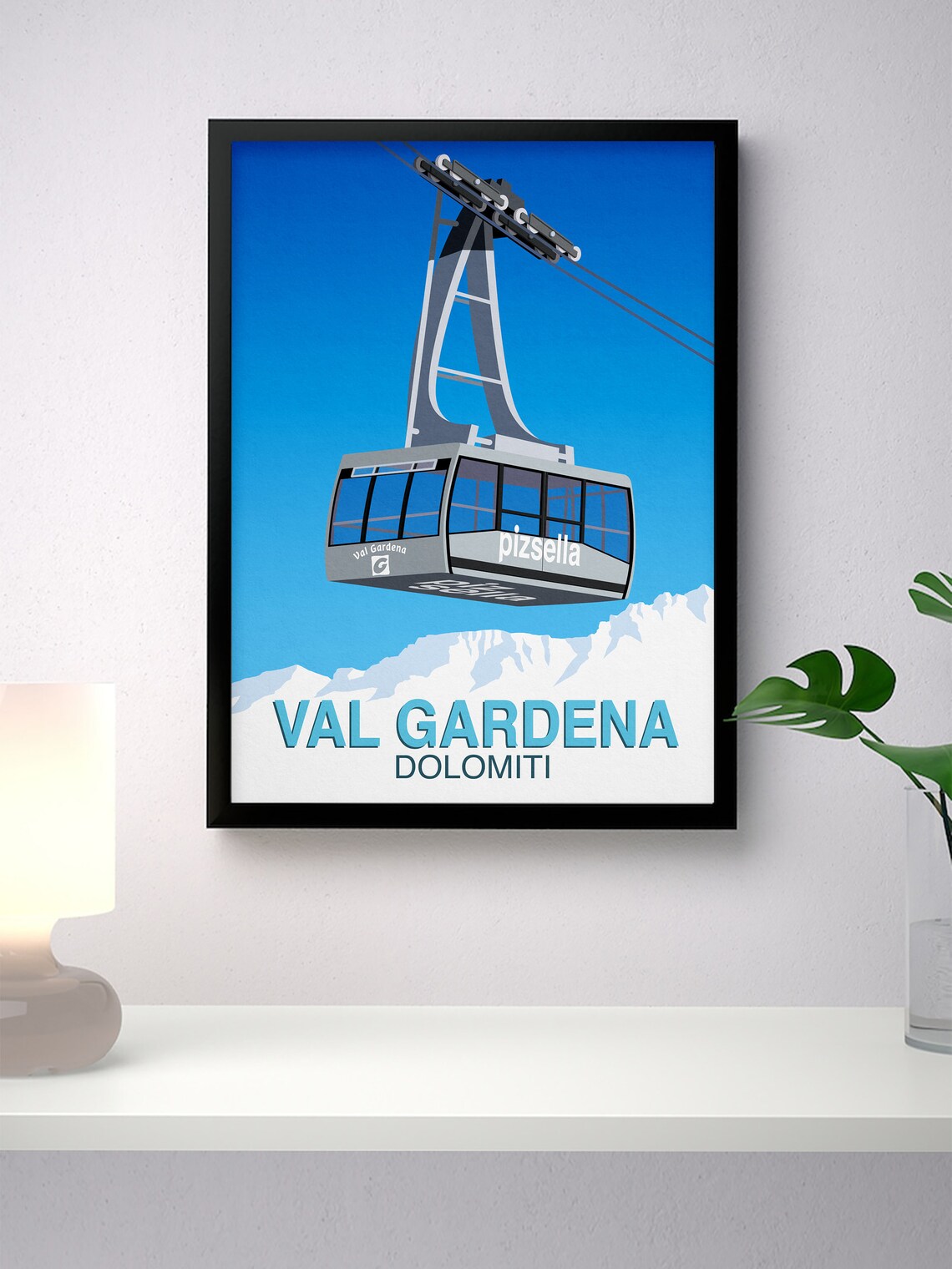 Val Gardena Ski Resort Travel Poster, Ski Print - Image 4