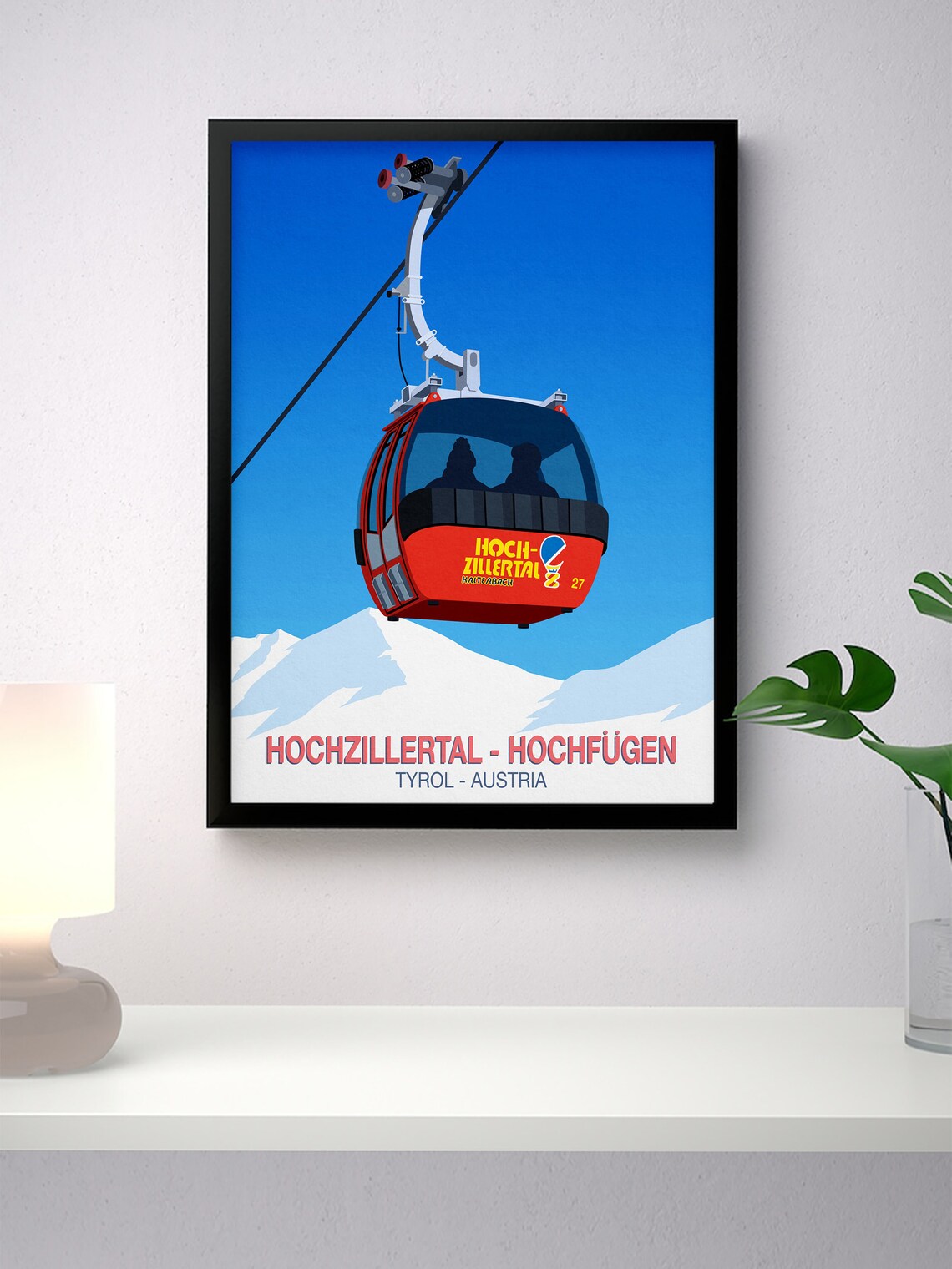 Hochzillertal And Hochfugen Ski Travel Poster - Image 2