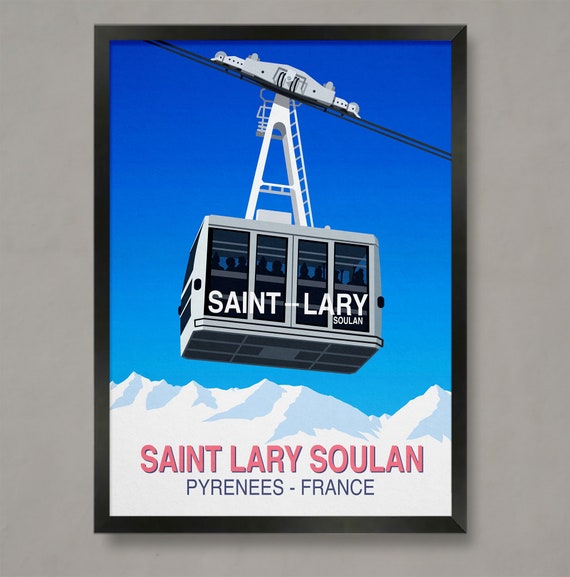 Saint Lary Soulan Ski Poster Ski Resort Poster Ski Print Snowboard Poster Ski Gifts Ski Poster